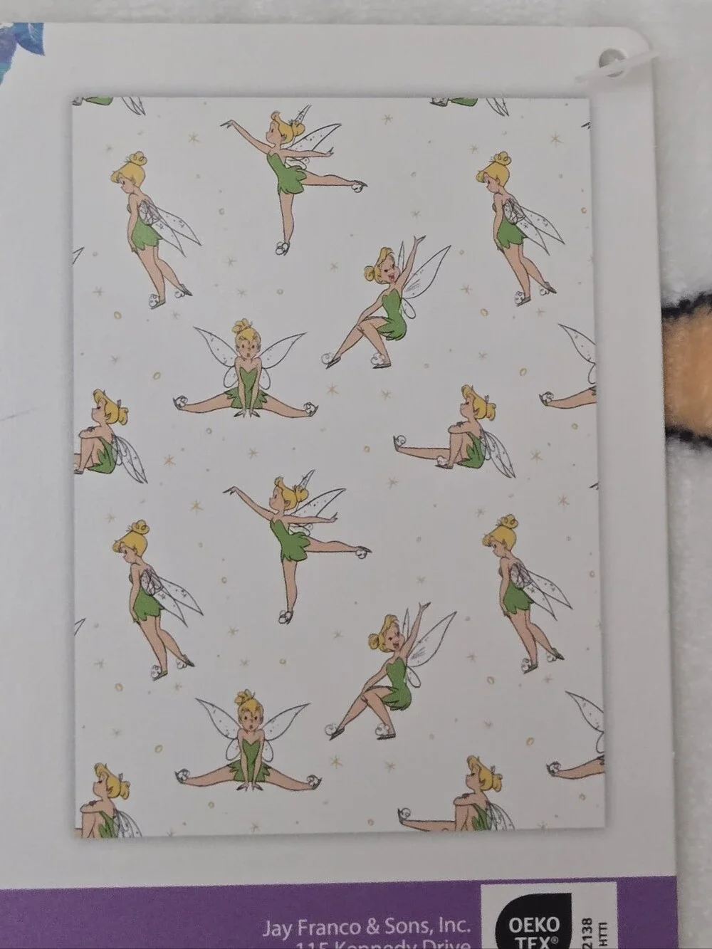 Disney TinkerBell White and Green Plush Throw Blanket Tink